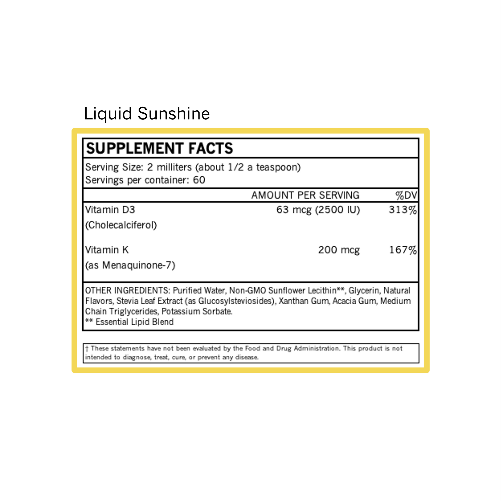 Liquid Sunshine - Vitamin D3